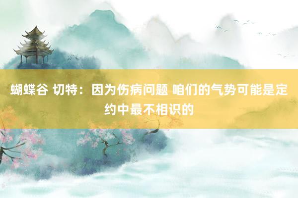 蝴蝶谷 切特：因为伤病问题 咱们的气势可能是定约中最不相识的
